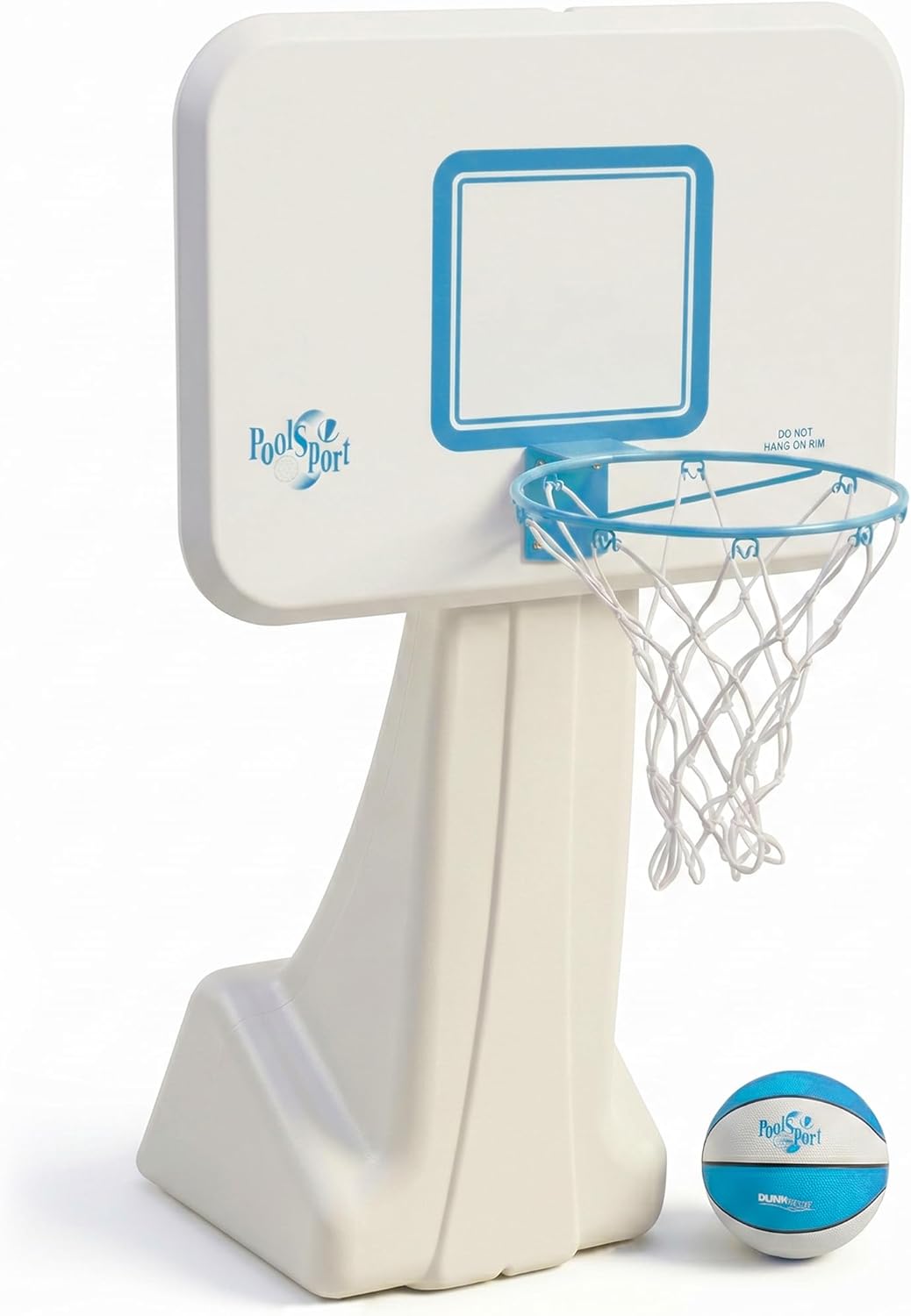 Basketball Hoop - ชุดห่วงบาสเก็ตบอลสำหรับสระว่ายน้ำ พร้อมลูกบอล ฐาน และขอบสแตนเลสขนาด 13.5 นิ้ว