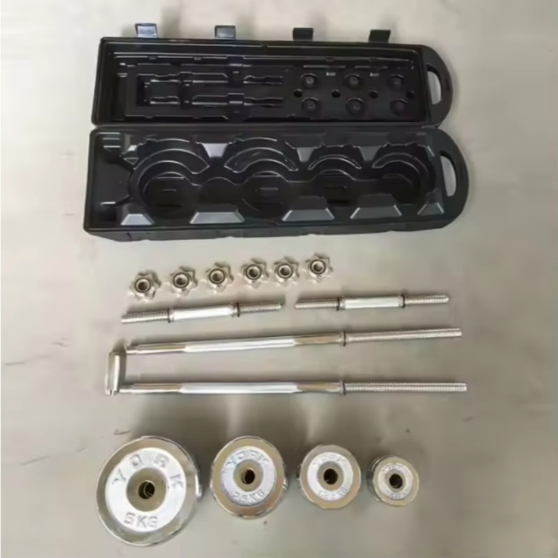 Dumbbell Set - ชุดดัมเบลเหล็กปรับน้ำหนักได้ 50 กก. คุณภาพสูง บาร์เบลและดัมเบลแบบพกพา ลดราคา
