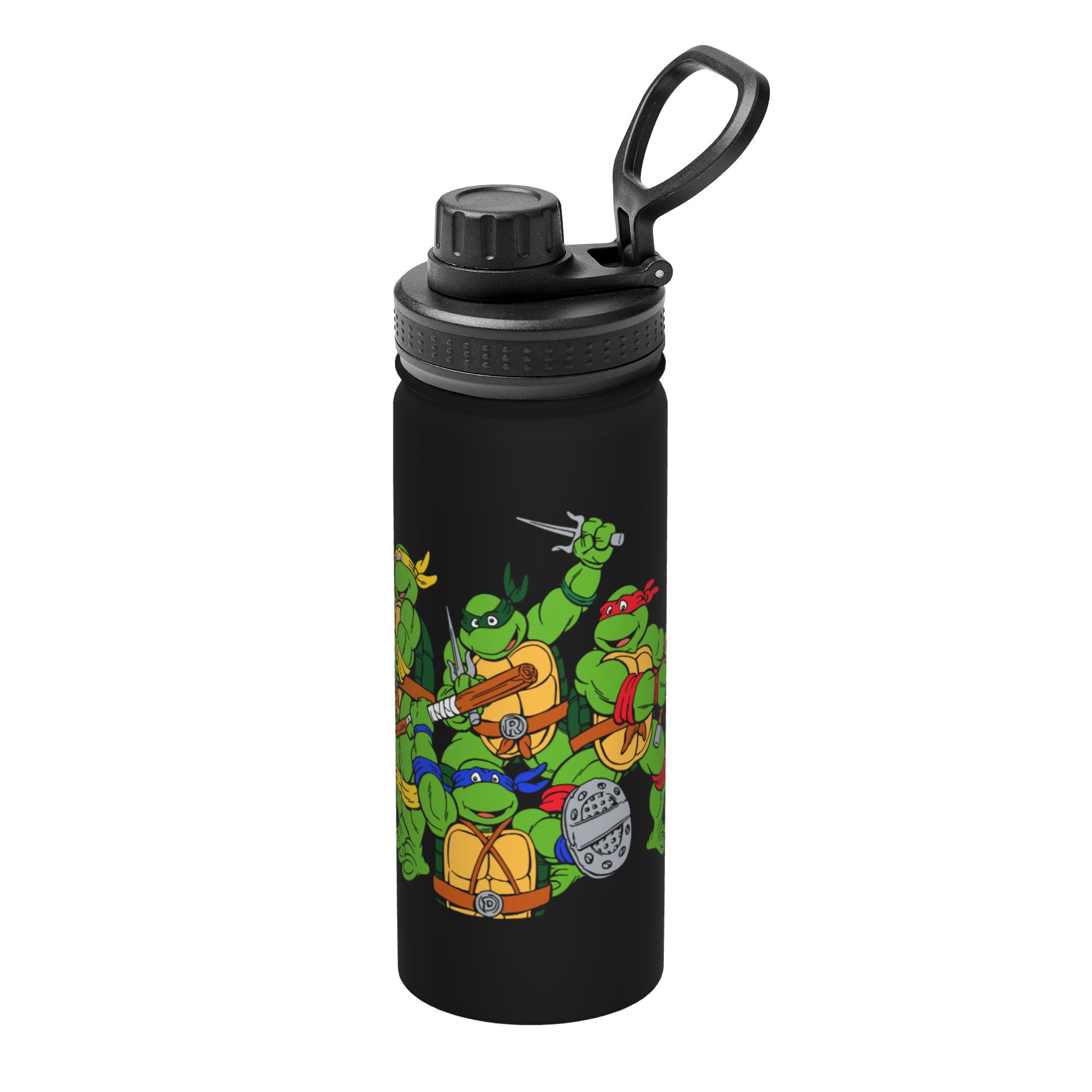 Sports Water Bottle Insulated - กระติกน้ำสแตนเลสลายการ์ตูนนินจาเต่านินจา 18 ออนซ์ สำหรับกีฬา แก้วกาแฟ แก้วน้ำสำหรับสำนักงานและบ้าน