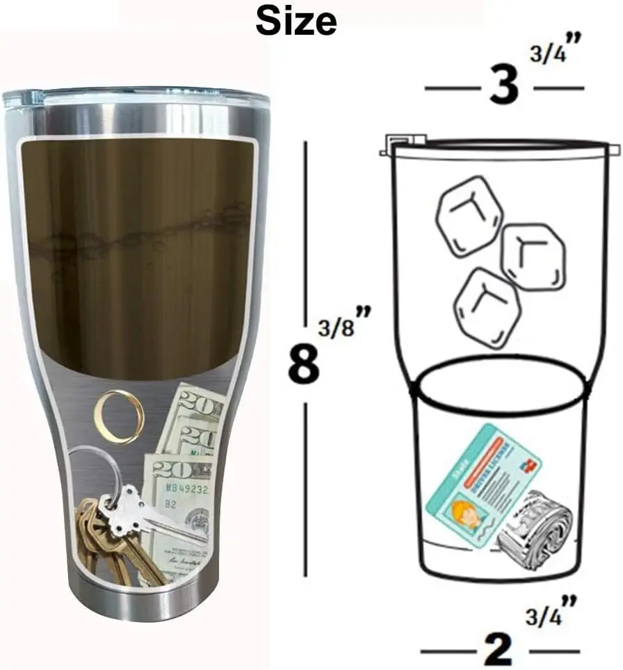 Sports Water Bottle Insulated - ซ่อนตู้เซฟ Double-Layer สแตนเลสสตีลถ้วยกาแฟเก็บเงินที่ซ่อนฉนวน Diversion ปลอดภัยขวดน้ํากีฬา