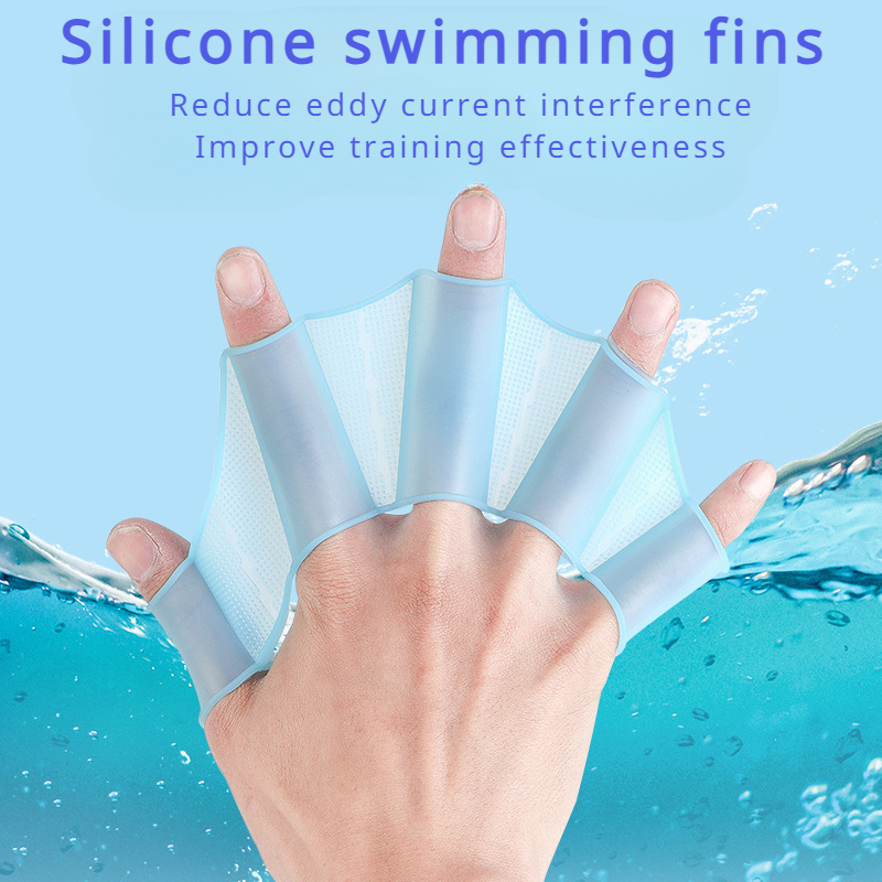 Sports Equipment 5 Years Old - ซิลิโคนว่ายน้ํา Fins Flipper ผู้ชายผู้หญิงเด็กสระว่ายน้ํากีฬา Professional การฝึกอบรมนิ้วมือถุงมือ