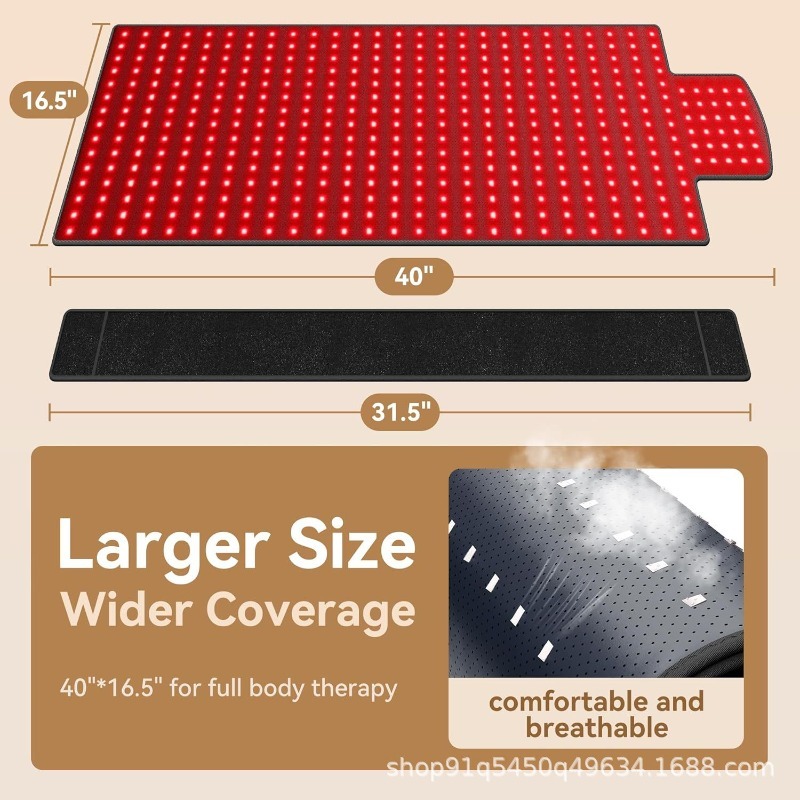 Yoga Mat - แผ่นประคบแสงอินฟราเรดสีแดง สำหรับดูแลผิว 420 ดวง 3 in