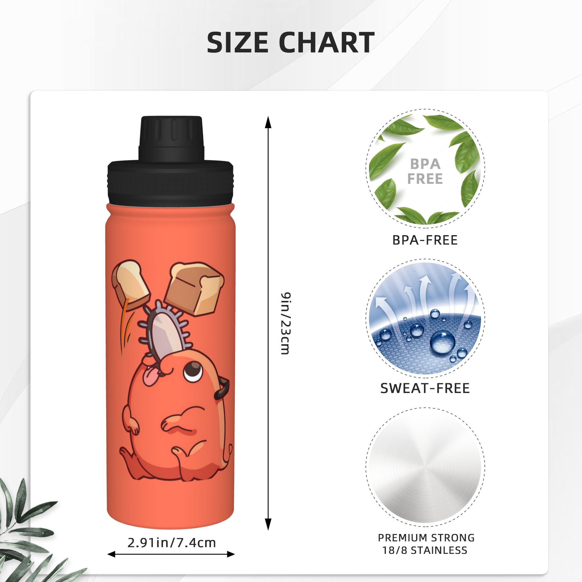 แก้วน้ำเก็บอุณหภูมิลายอนิเมชั่ - Sports Water Bottle Insulated บทวิจารณ์และราคา