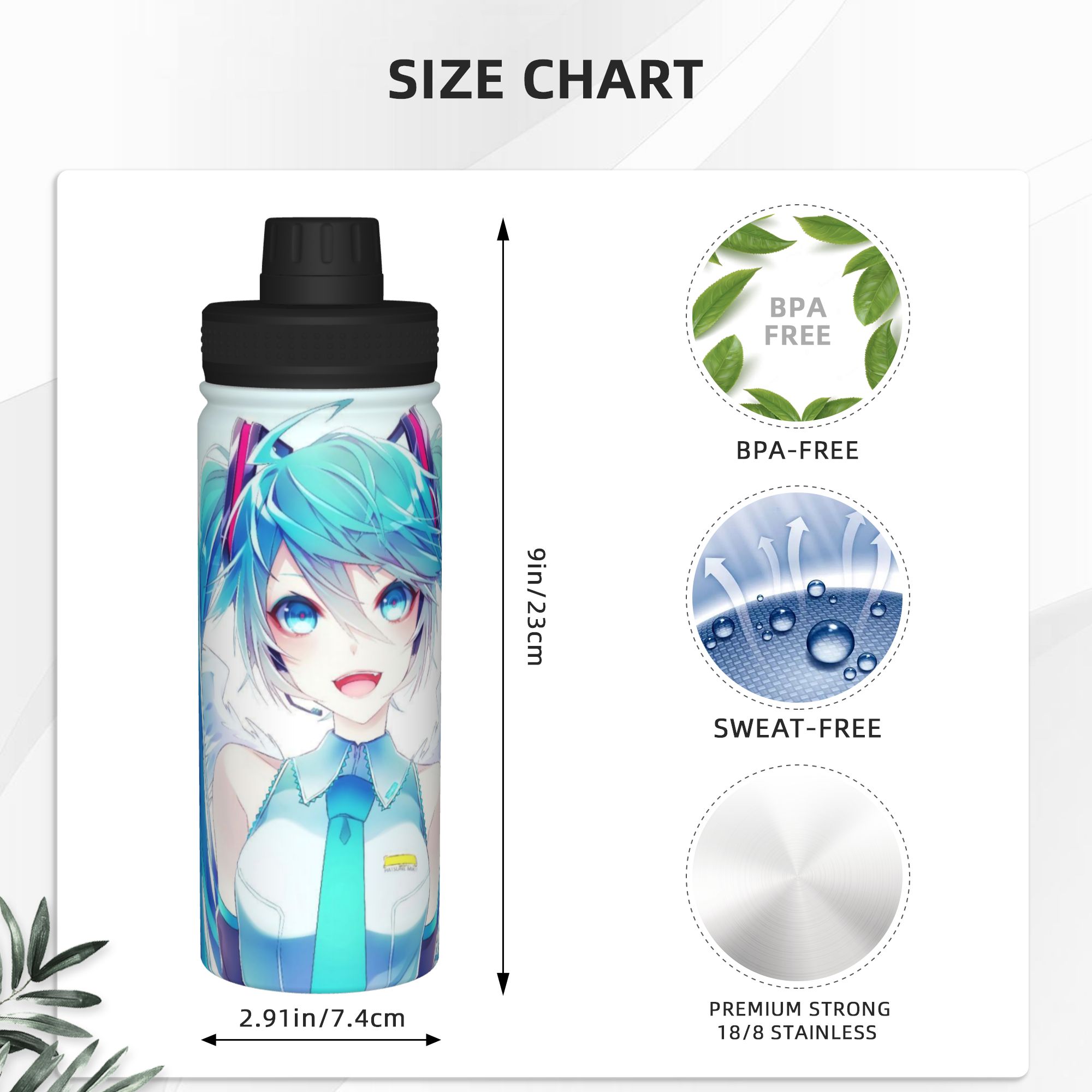 กระติกน้ำเก็บอุณหภูมิลายอนิเมะ - Sports Water Bottle Insulated บทวิจารณ์และราคา