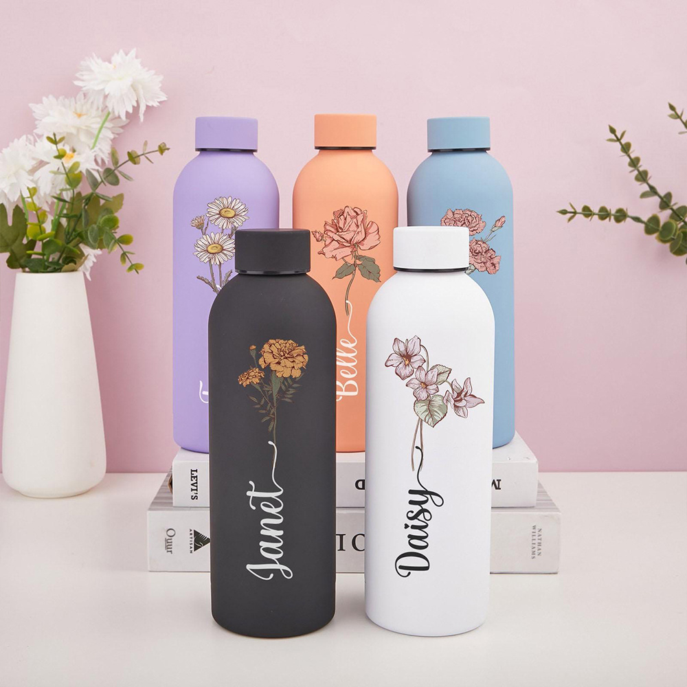 ขวดน้ำลายดอกไม้แบบกำหนดเองได้, - Sports Water Bottle Insulated บทวิจารณ์และราคา