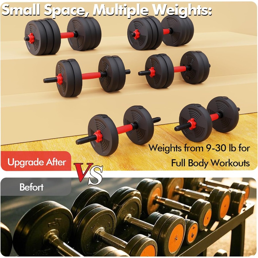 ชุดดัมเบลปรับน้ำหนักได้ ชุดฟรี - Dumbbell Set บทวิจารณ์และราคา