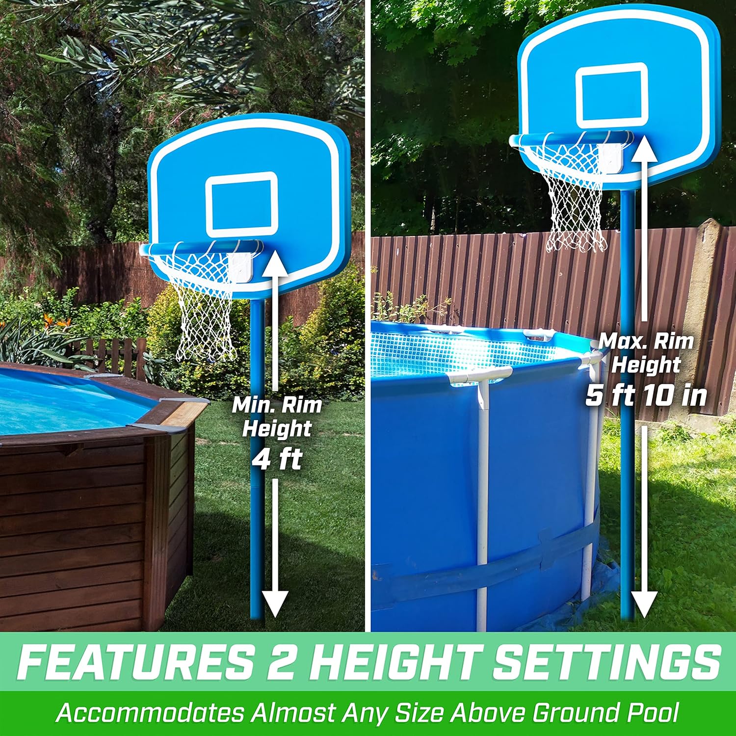 ชุดเกมบาสเก็ตบอลสำหรับสระว่ายน - Basketball Hoop บทวิจารณ์และราคา