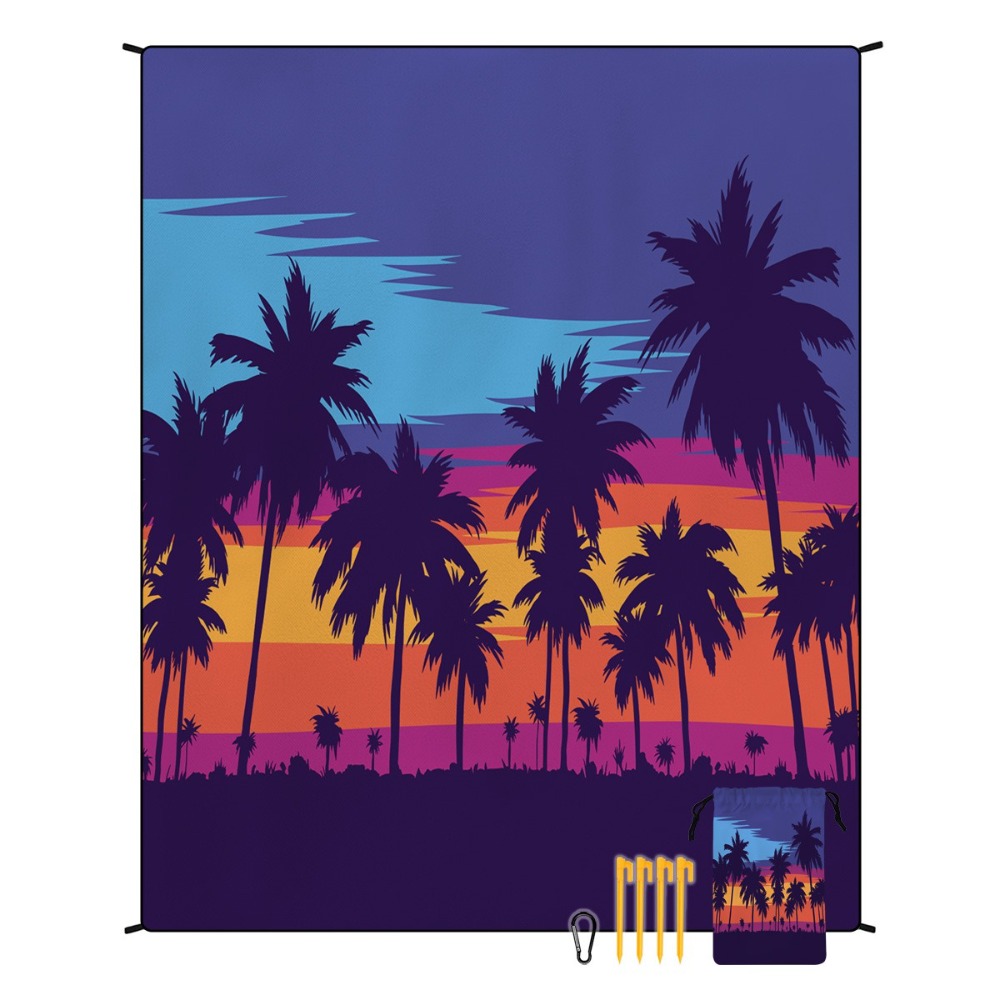 ผ้าขนหนูชายหาดลายต้นปาล์ม 71x8 - Yoga Mat บทวิจารณ์และราคา